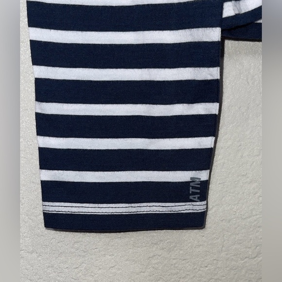 ATM Anthony Thomas Melillo NWT Stripe Jersey Cotton T-Shirt Navy White Small - Picture 10 of 12